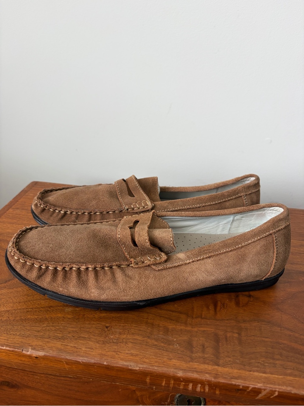 Men’s Casual Brown Suede Slip on Loafer Size 8.5
